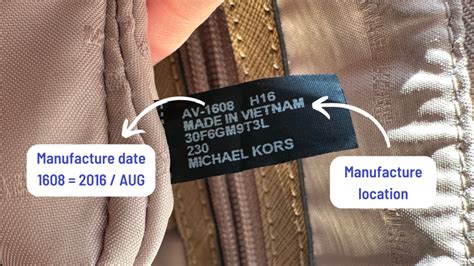 do michael kors bags have serial numbers